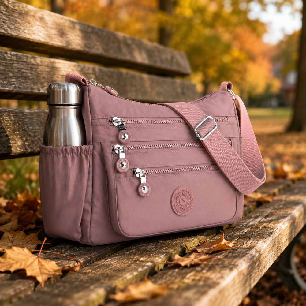 Pockela – Lightweight Nylon Crossbody Bag with 6 Pockets