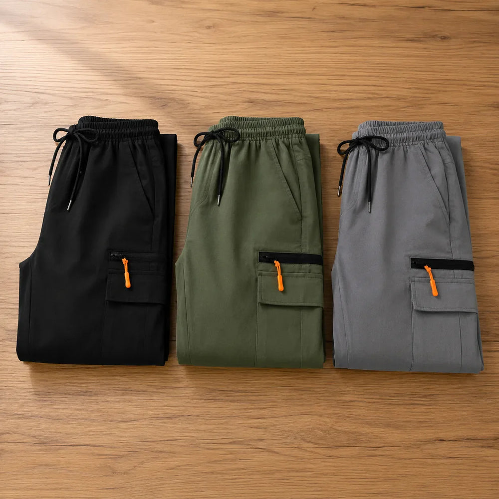 Solene – Wide-Leg Drawstring Cargo Pants with Pockets