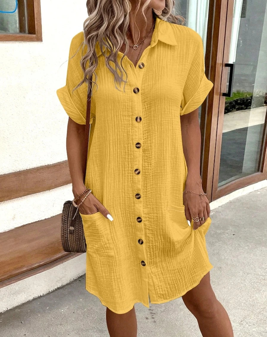 Poppy | V-Neck Mini Dress