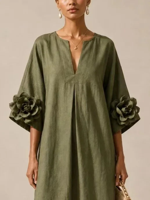 Marianne | Olive Floral Maxi Dress