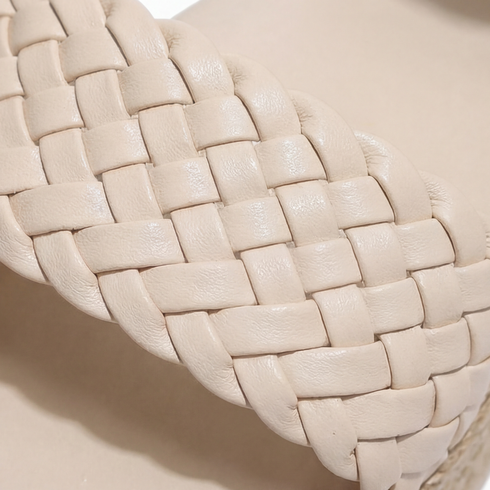 Solara – Braided Platform Wedge Slides