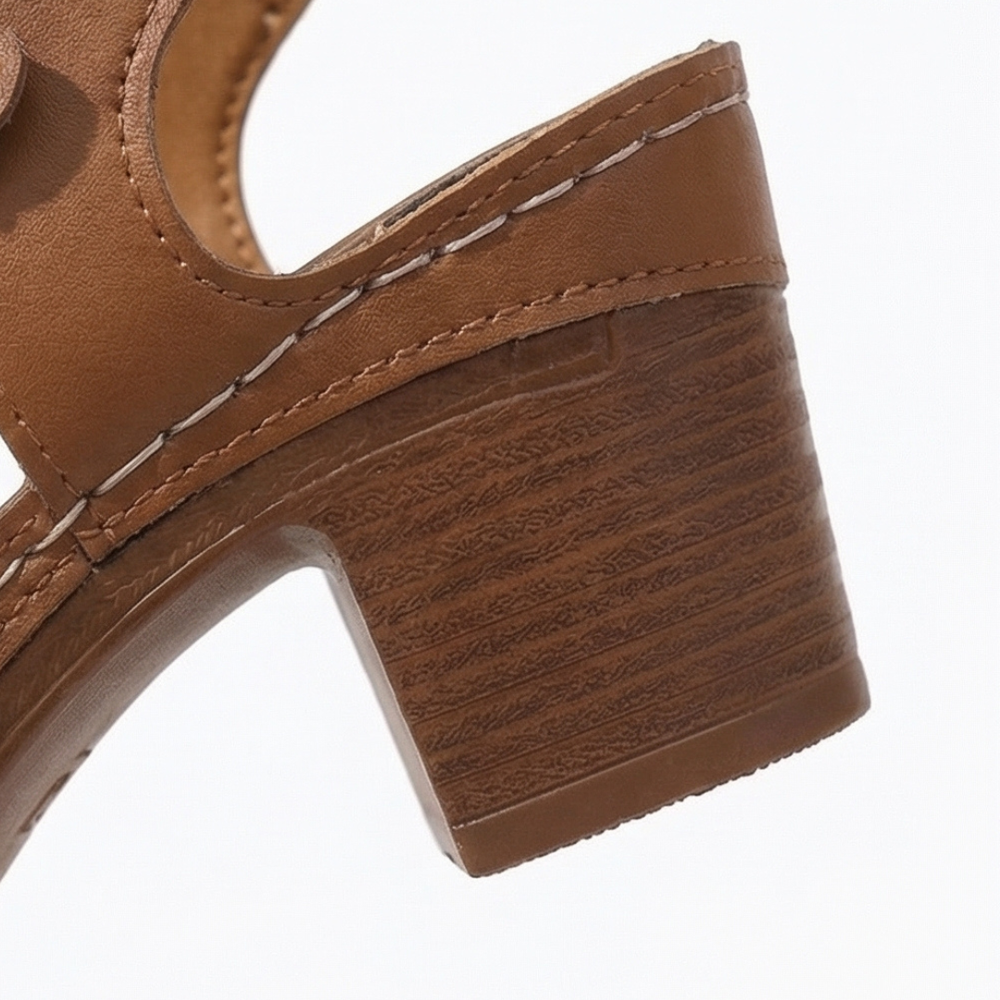 Solara – Roman Cutout Block Heel Sandals