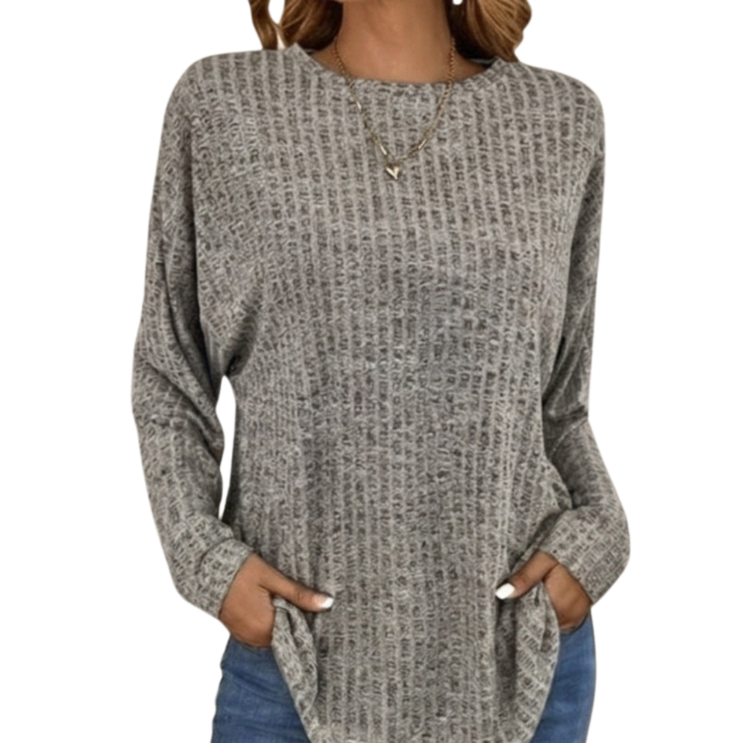 Wovelle™ – Waffle Knit Oversized Sweater