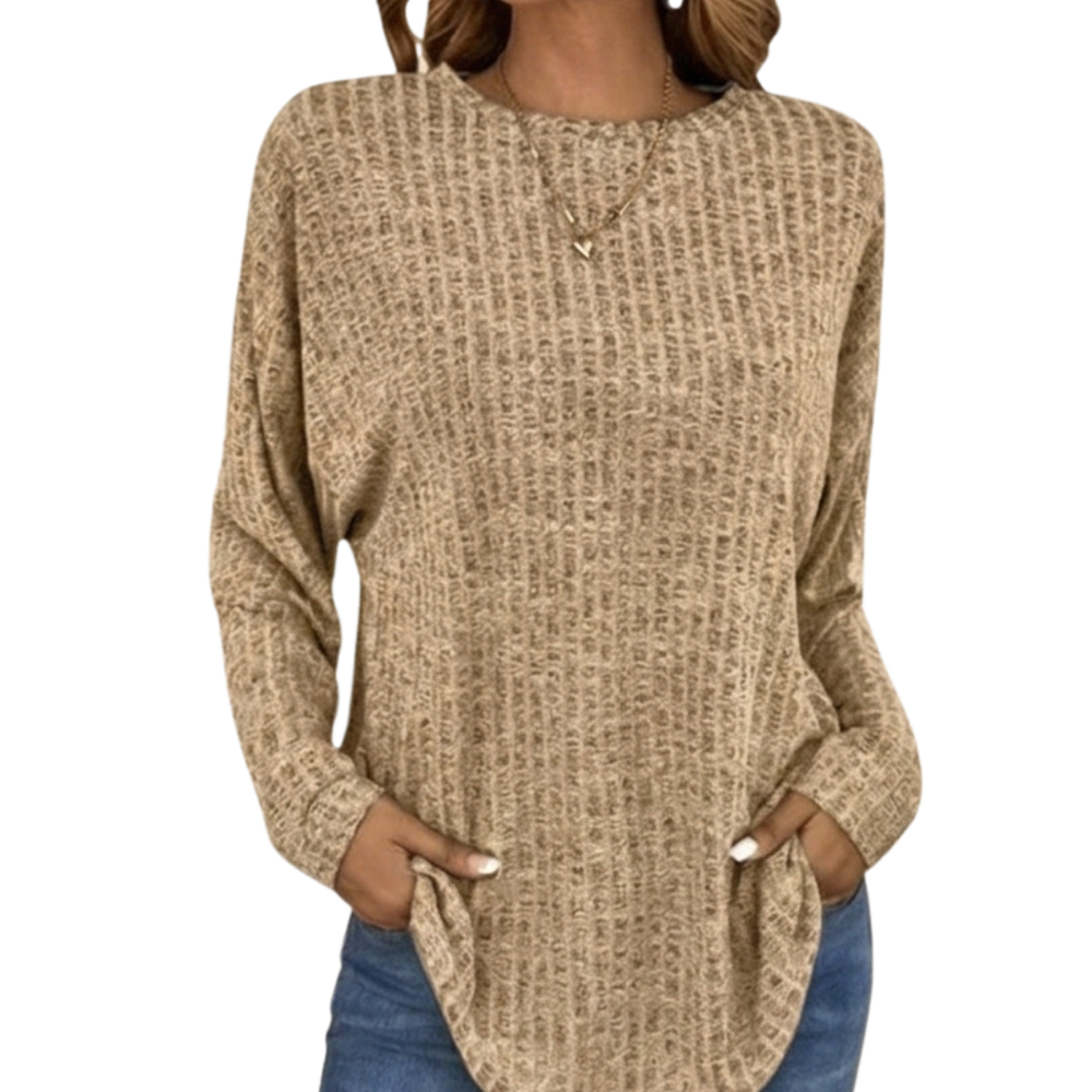 Wovelle™ – Waffle Knit Oversized Sweater