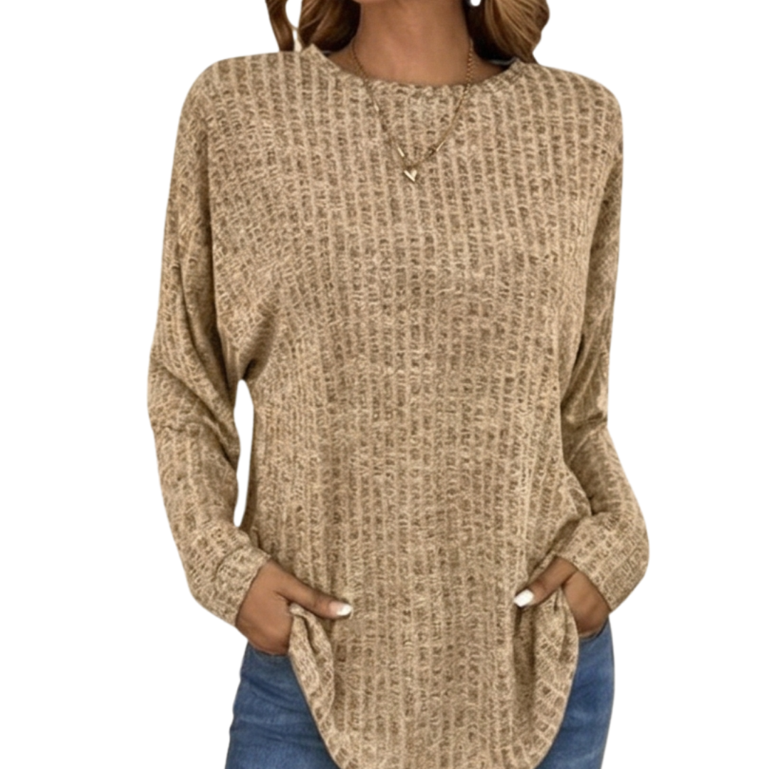 Wovelle™ – Waffle Knit Oversized Sweater