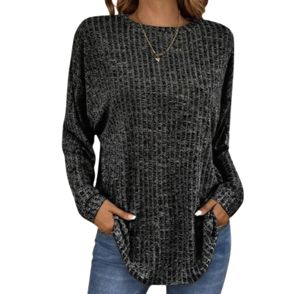Wovelle™ – Waffle Knit Oversized Sweater