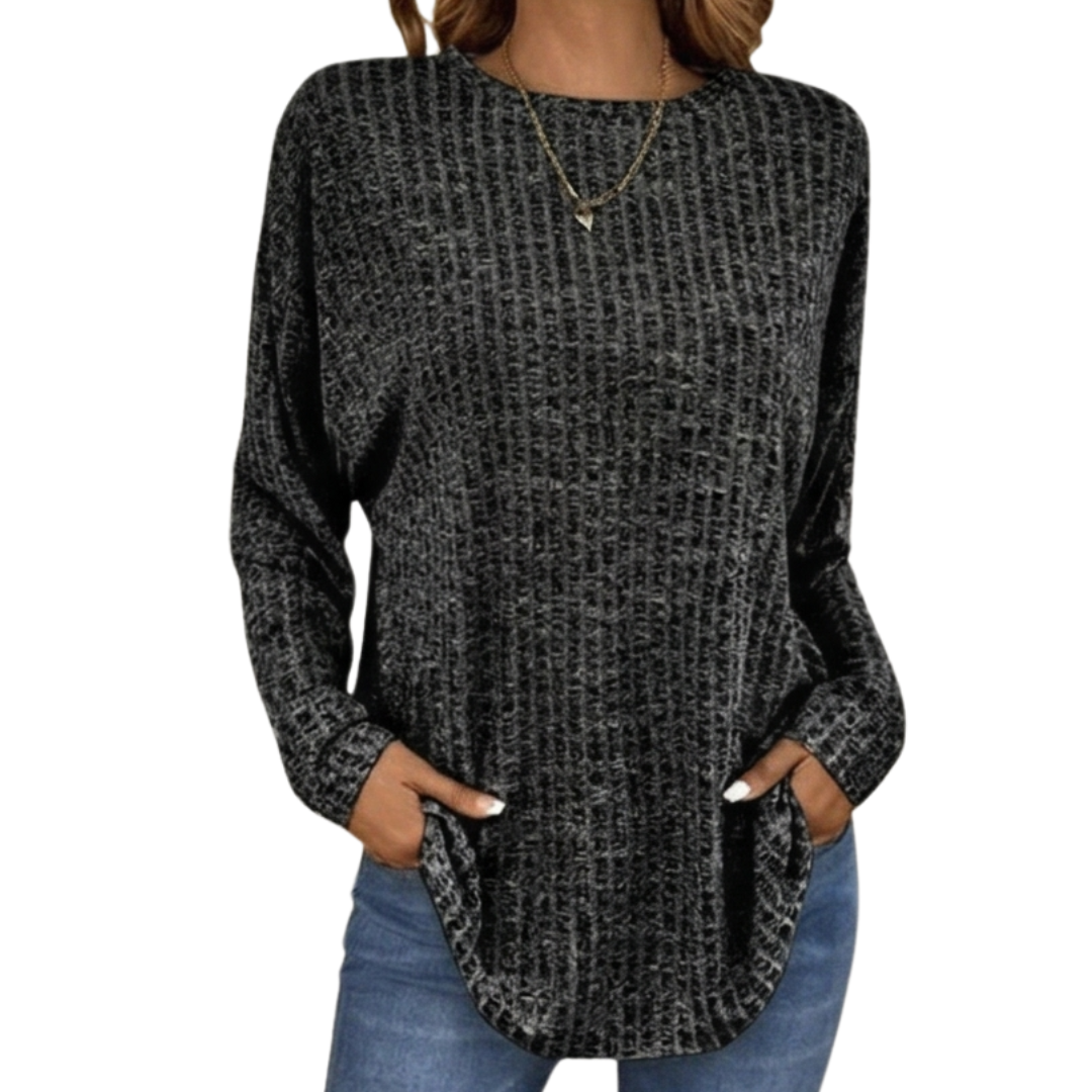 Wovelle™ – Waffle Knit Oversized Sweater