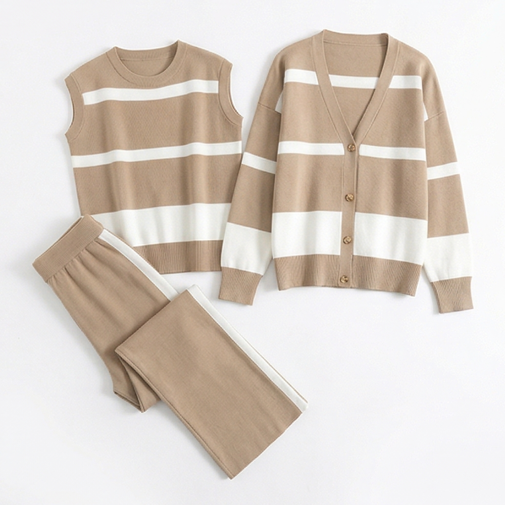 Lunaire – Women's 3 Piece Coordinated Knit Lounge Set