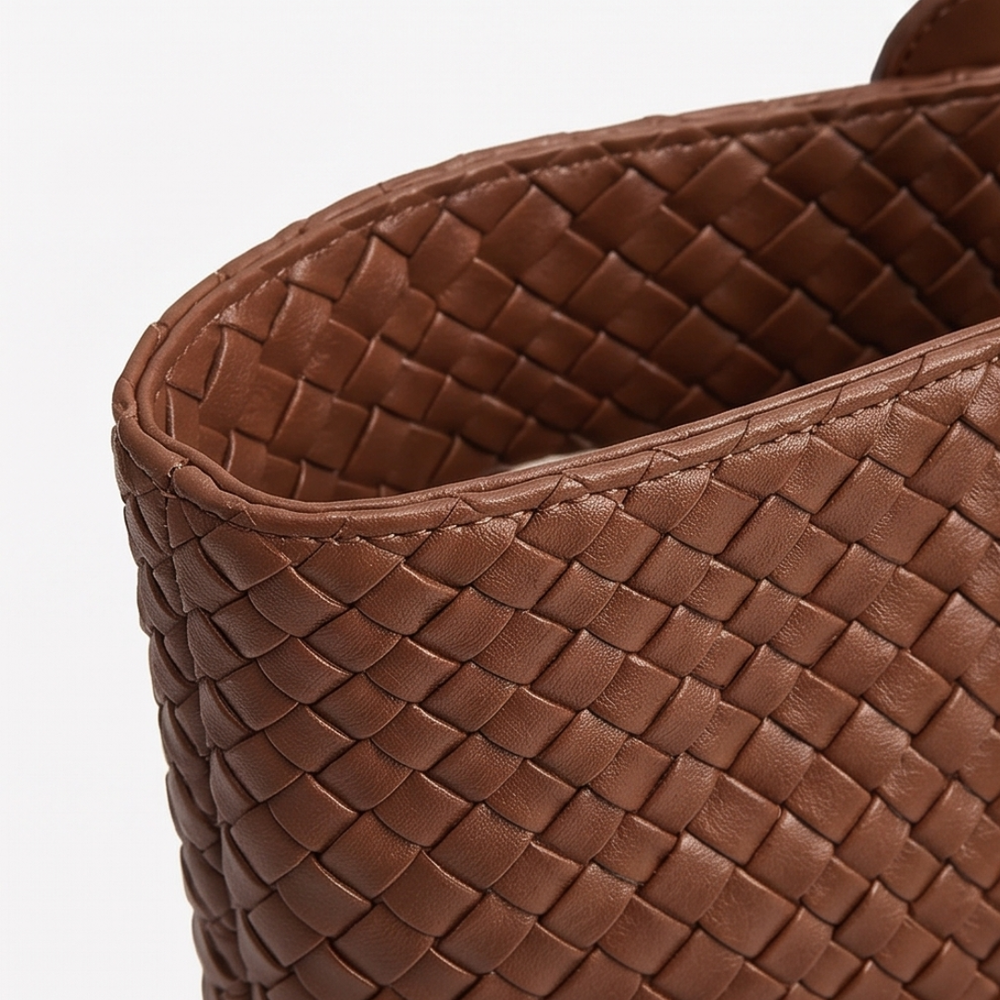 Ardenna – Woven Faux Leather Tote