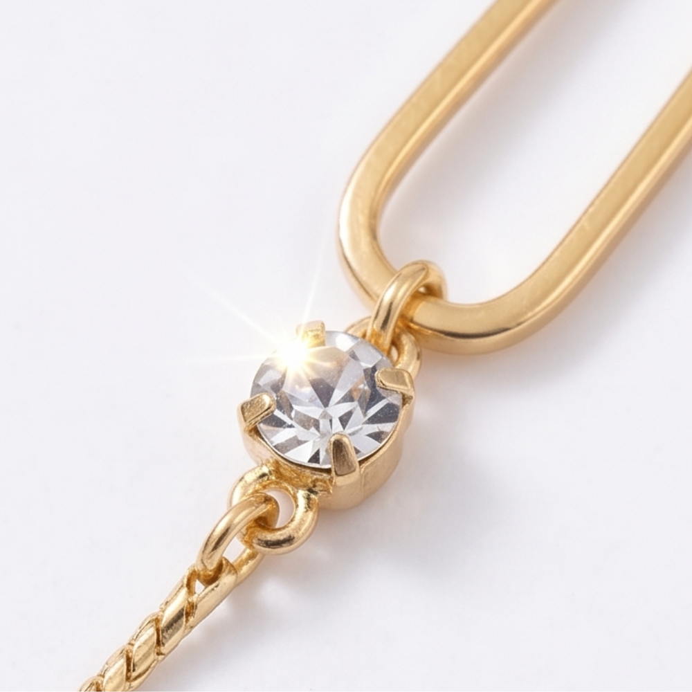 Lunavia – Woven Gold Crystal Drop Earrings
