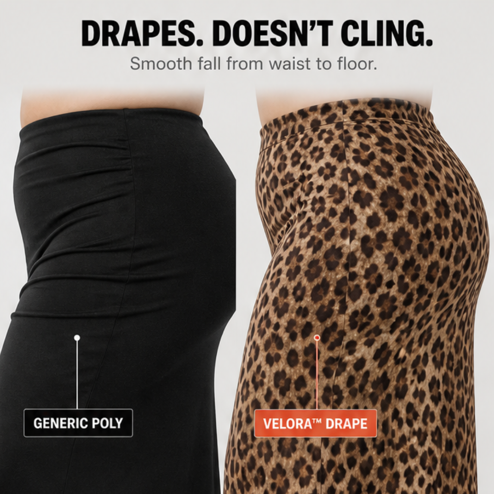 Velora – Women's Curvy-Fit Leopard Print Maxi Skirt