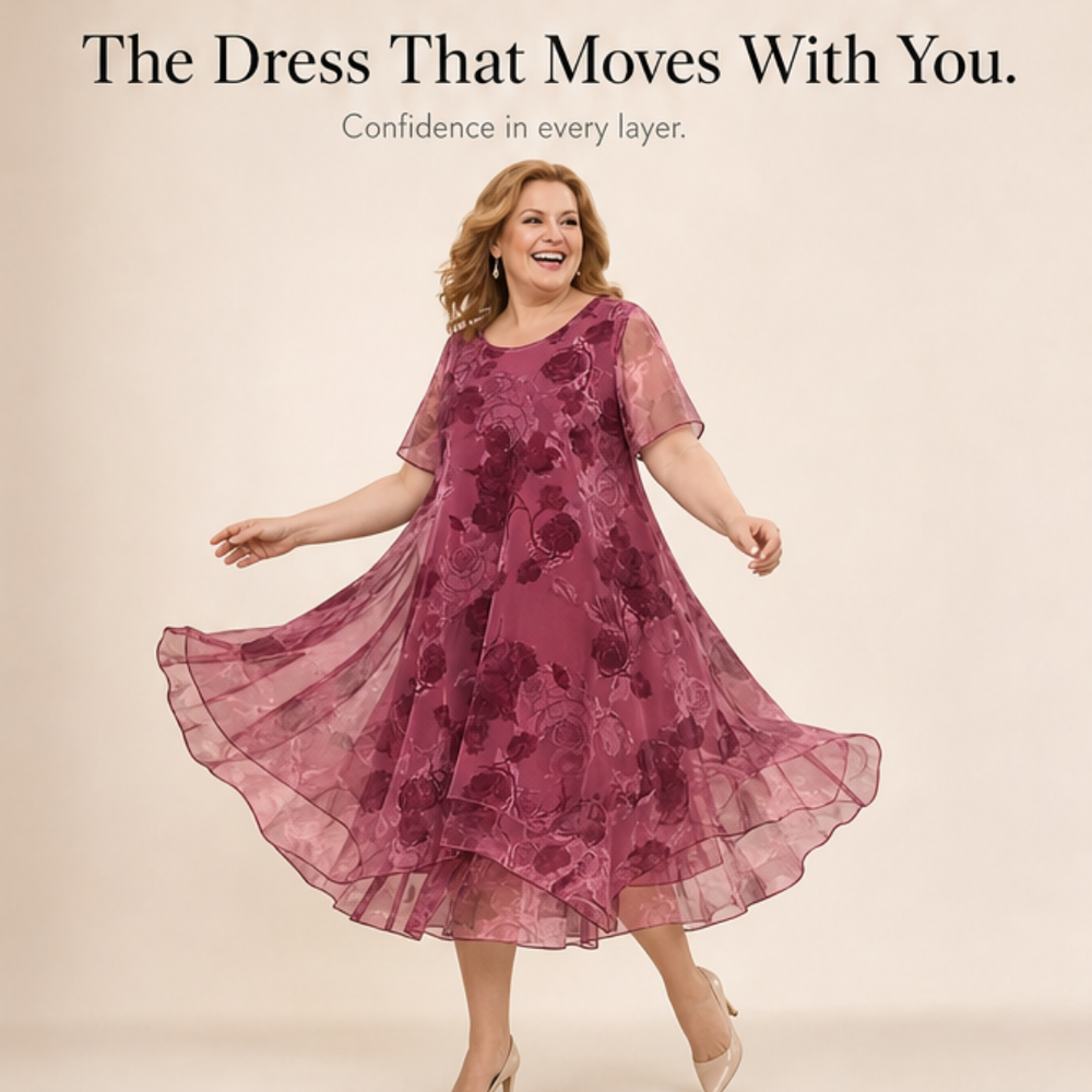 Florenza – Women's Layered Chiffon Floral Dress
