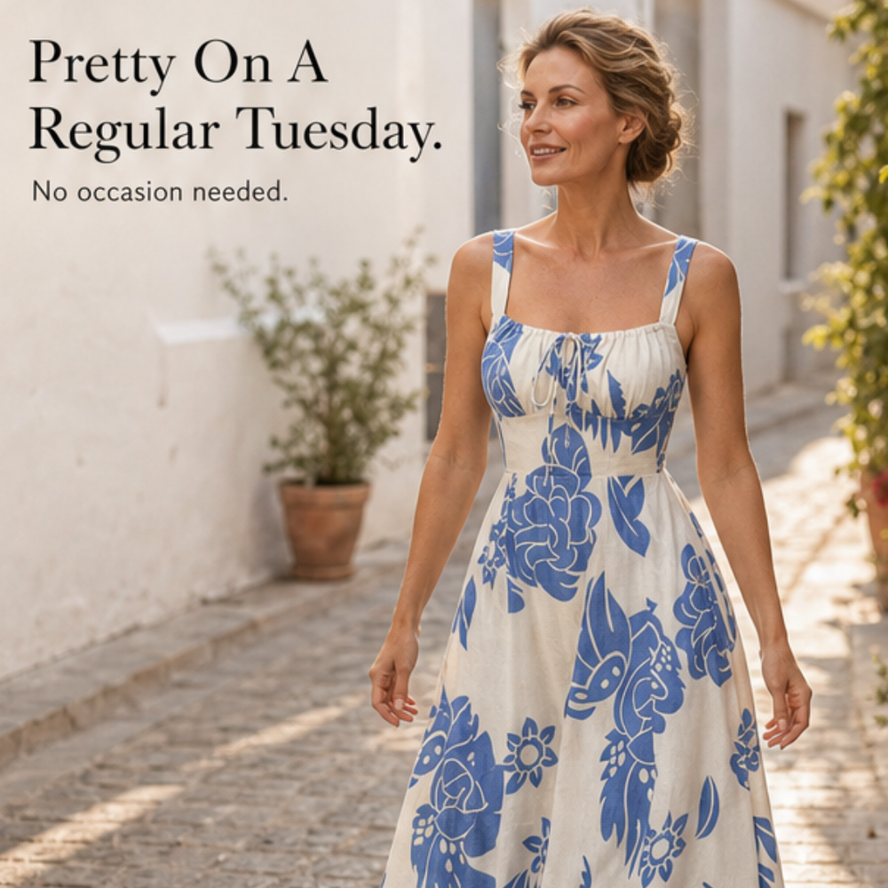 Florenza – Women's Floral Midi Summer Dress