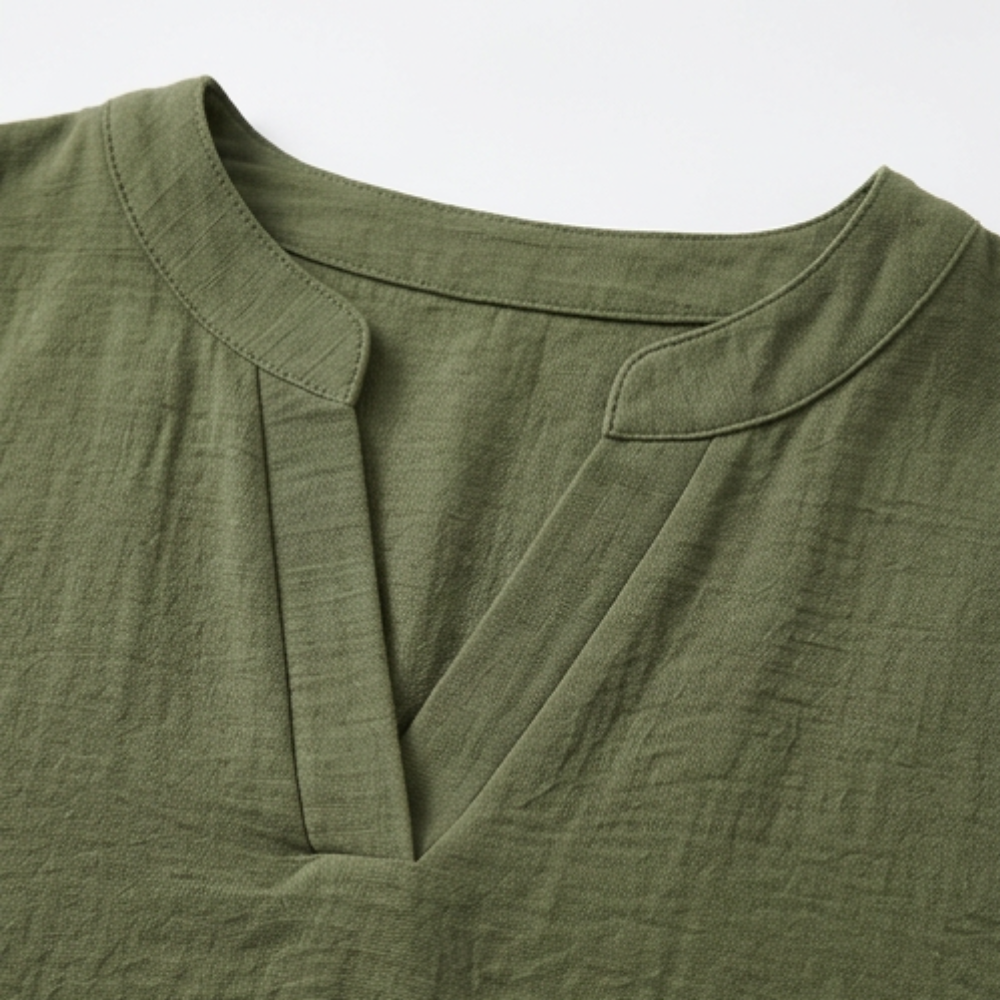 Solenne – Women's Soft Drape V-Neck Blouse