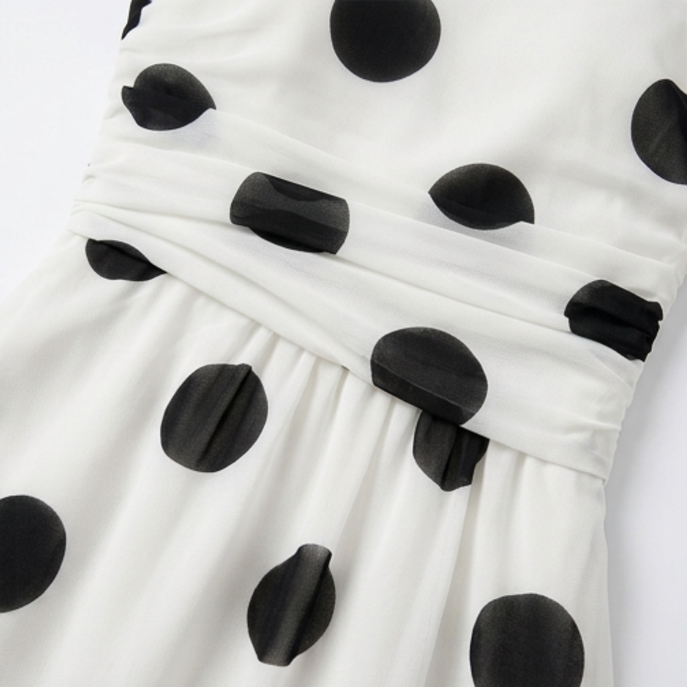 Soliana – Women's Sheer Tiered Polka Dot Dress