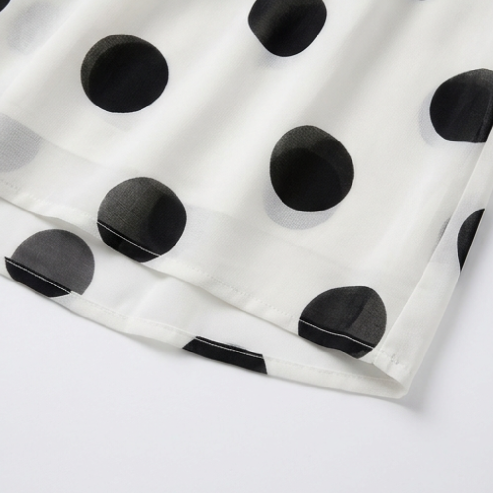 Soliana – Women's Sheer Tiered Polka Dot Dress
