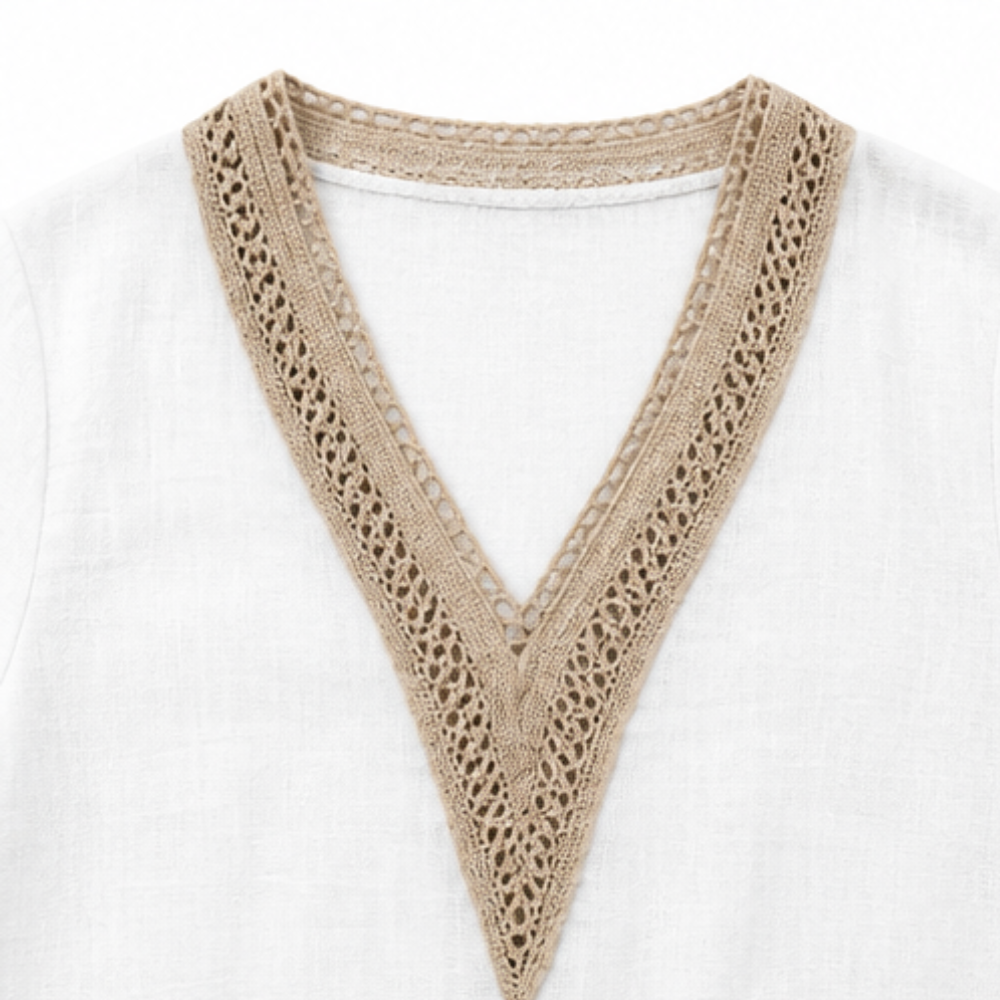 Lunavia – Women's Crochet V-Neck Set