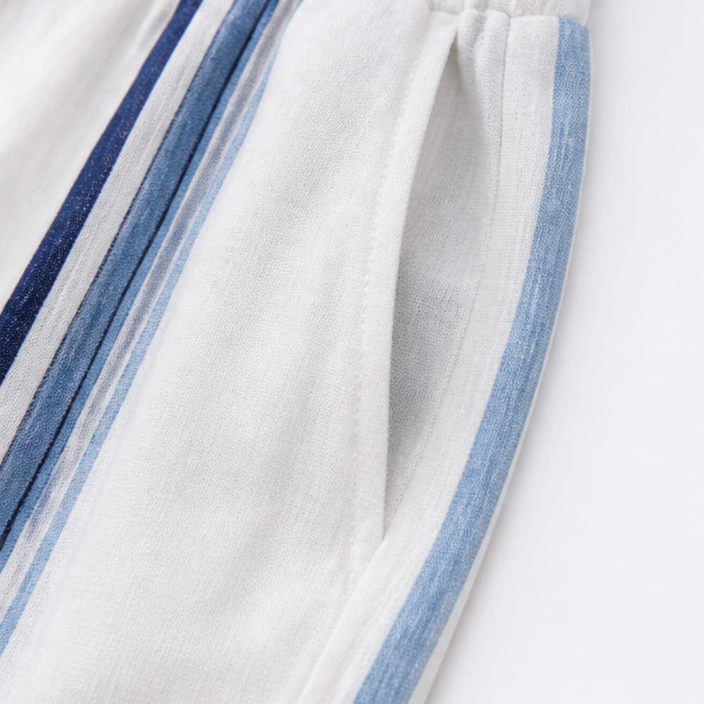 Tara – Women's Coastal Striped Shirt and Shorts Set