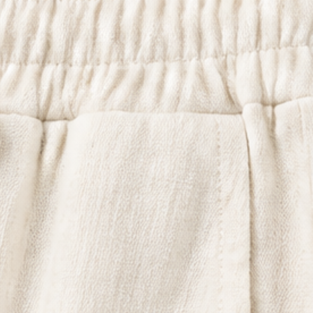 Lunelle™ – Women's Linen 2-Piece Set with Wide-Leg Pants and Button Detail