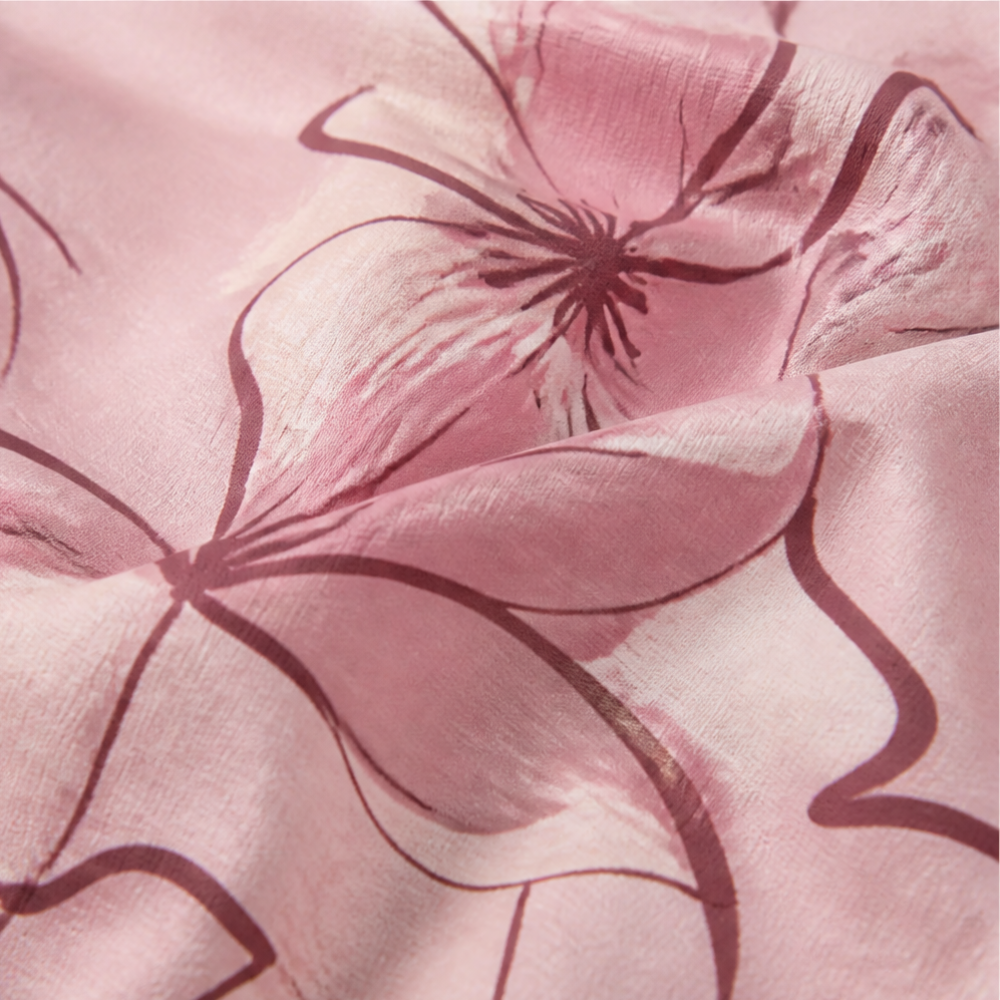 Roselisse™ – Watercolor Floral Ruffle Sleeve V-Neck Blouse