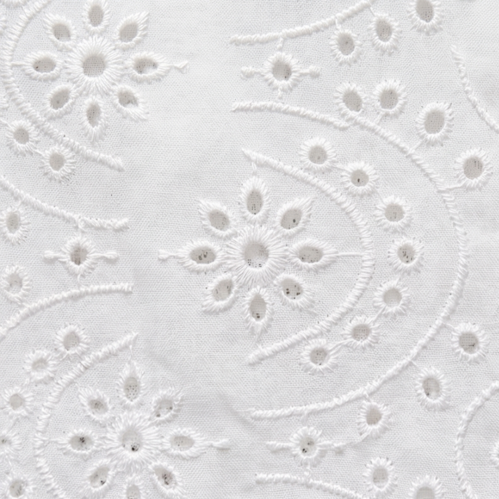 Florelle – Embroidered Eyelet Button Blouse