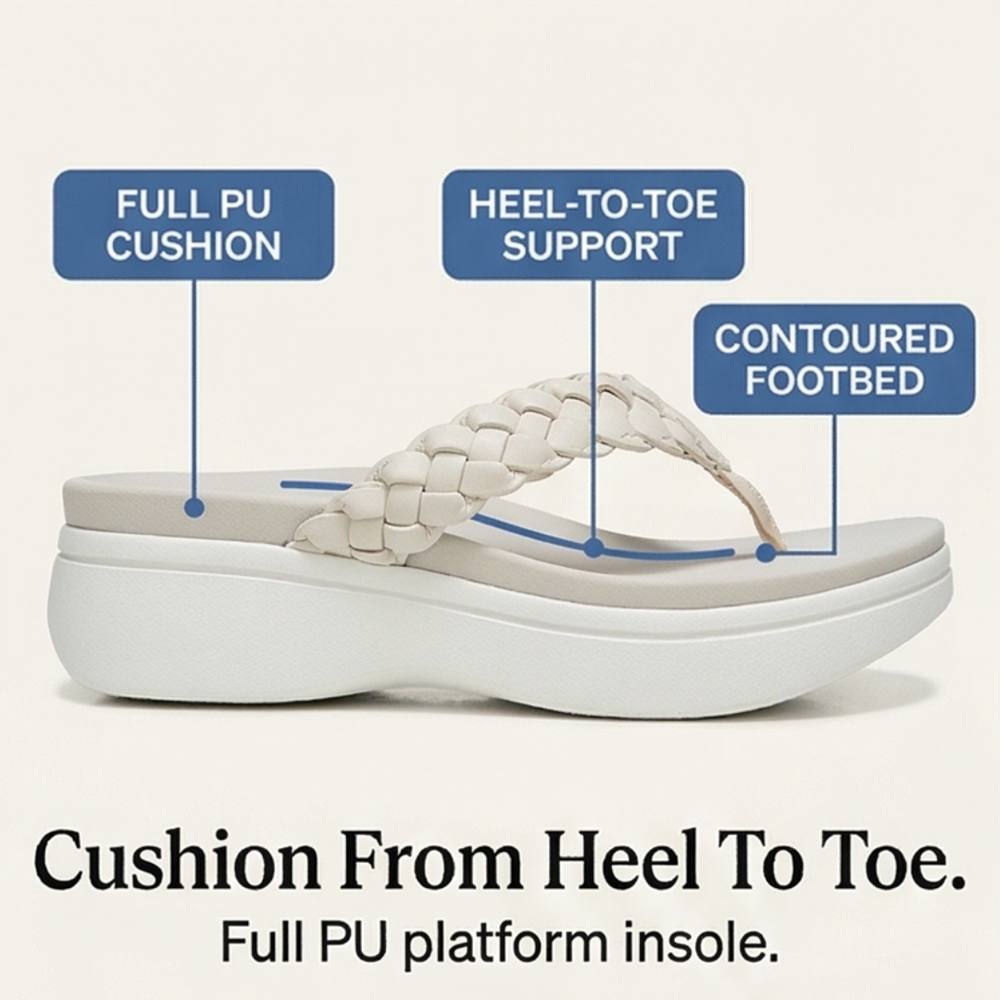 Soléna - Braided Platform Sandal for All Day Comfort