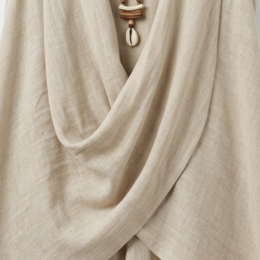 Marenza – Women's Draped Linen Two-Piece Set