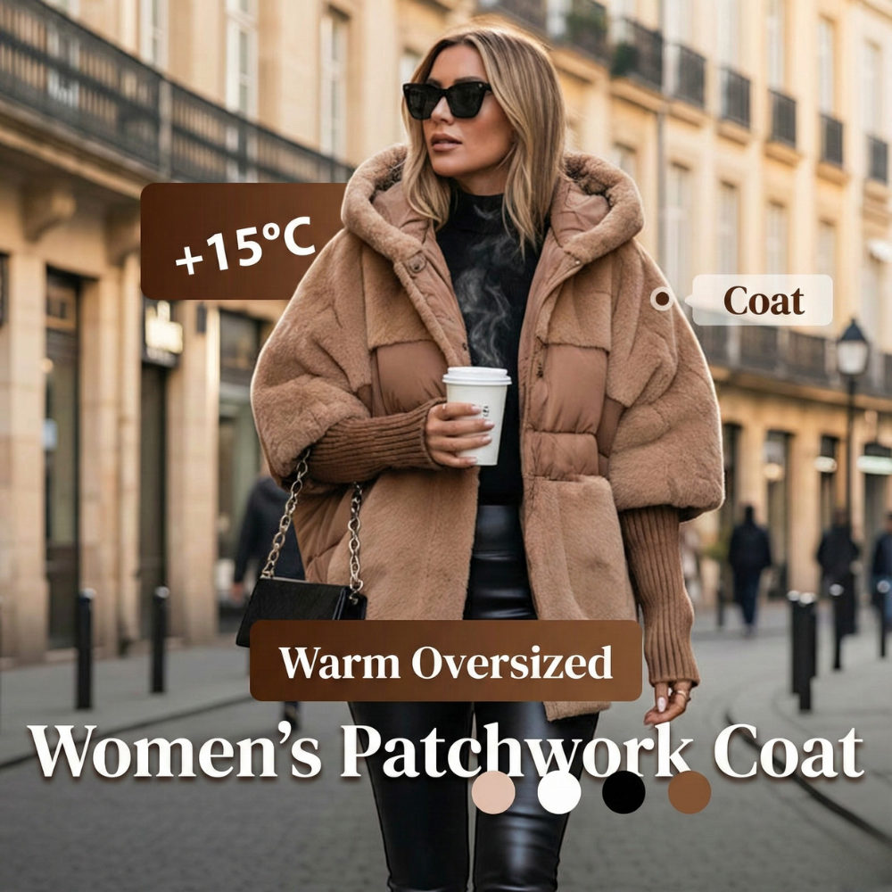 Cozevia – Women’s Quilted Hooded Jacket, Oversized Fit