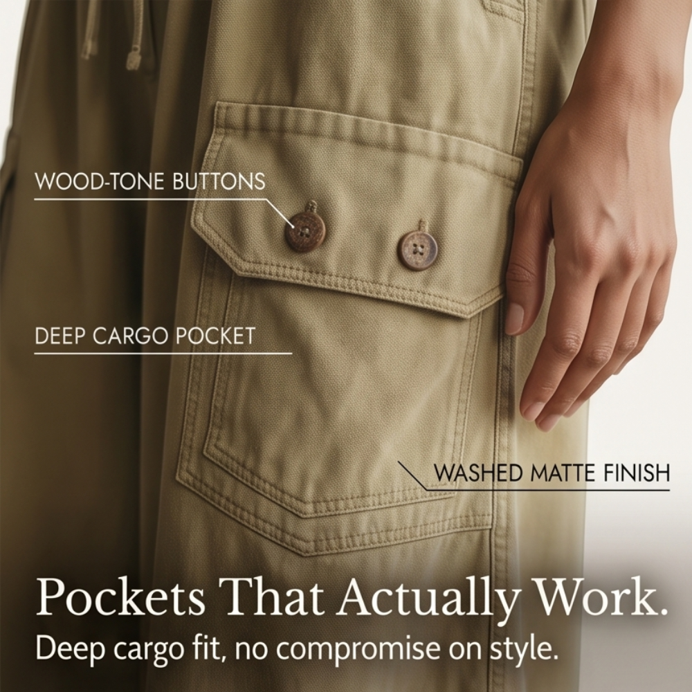 Wearbella – Women's Wide-Leg Cargo Culottes