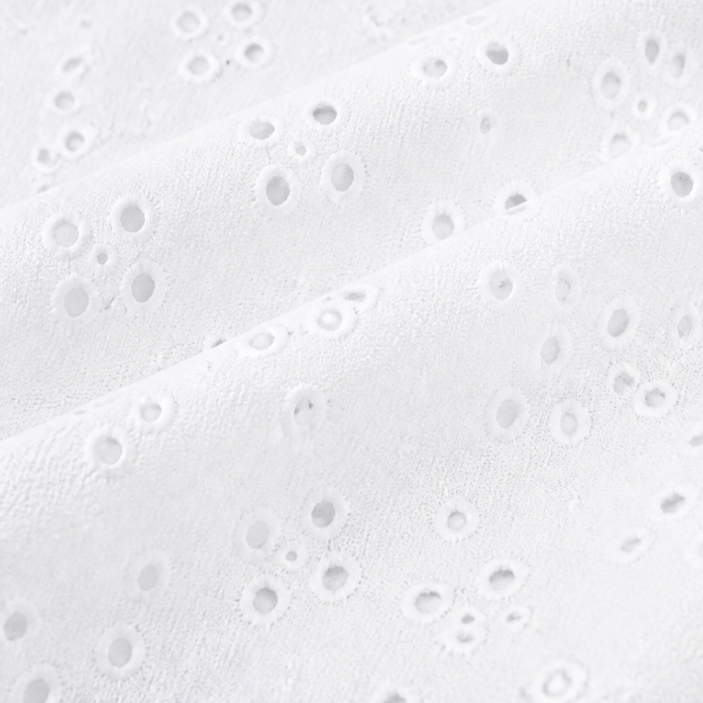 Veluna™ – Lightweight Eyelet Open-Front Cardigan for Women, 3/4 Sleeve Ruffle Hem Summer Layer