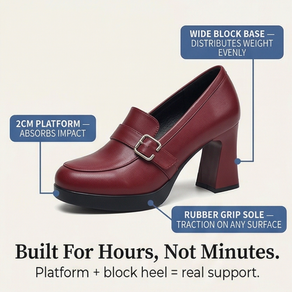 Velora – Women's All Day Comfort Platform Pumps