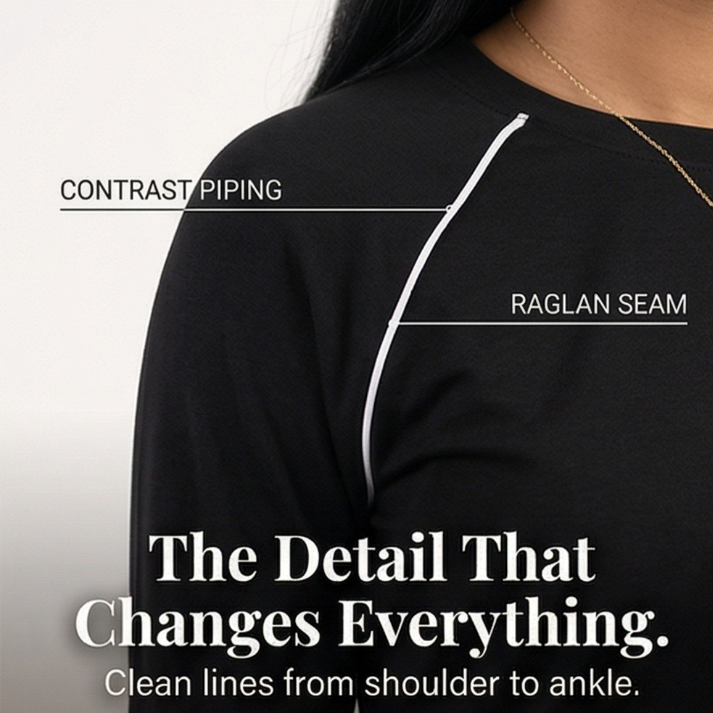 Vivara – Matching Long Sleeve Set with Contrast Piping