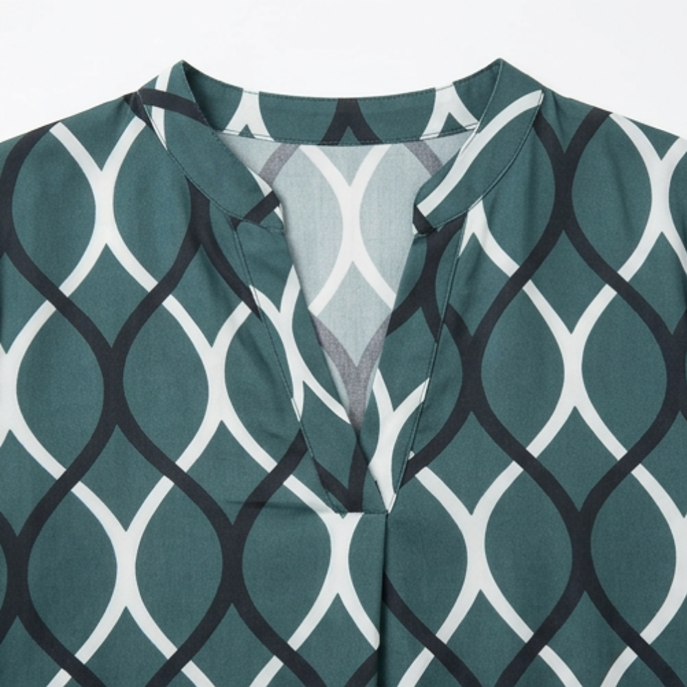 Nora – Women's Flowy Printed V-Neck Blouse