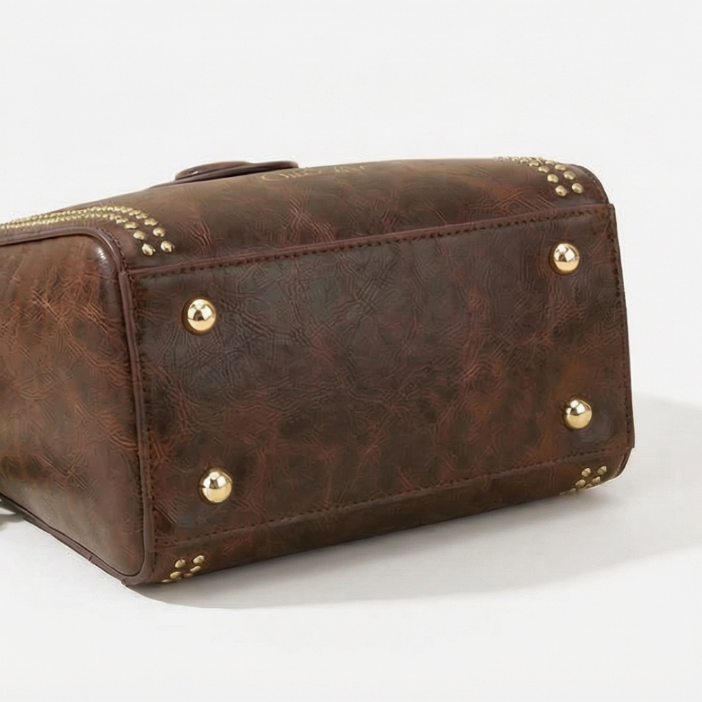 Trovata - Vintage crossbody bucket bag with artisan strap