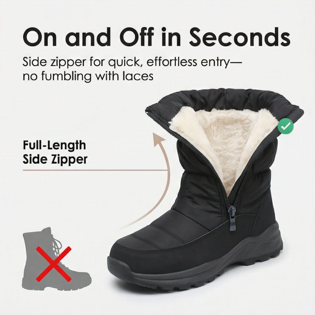 Warmstep - Women's waterproof fur lined winter boots