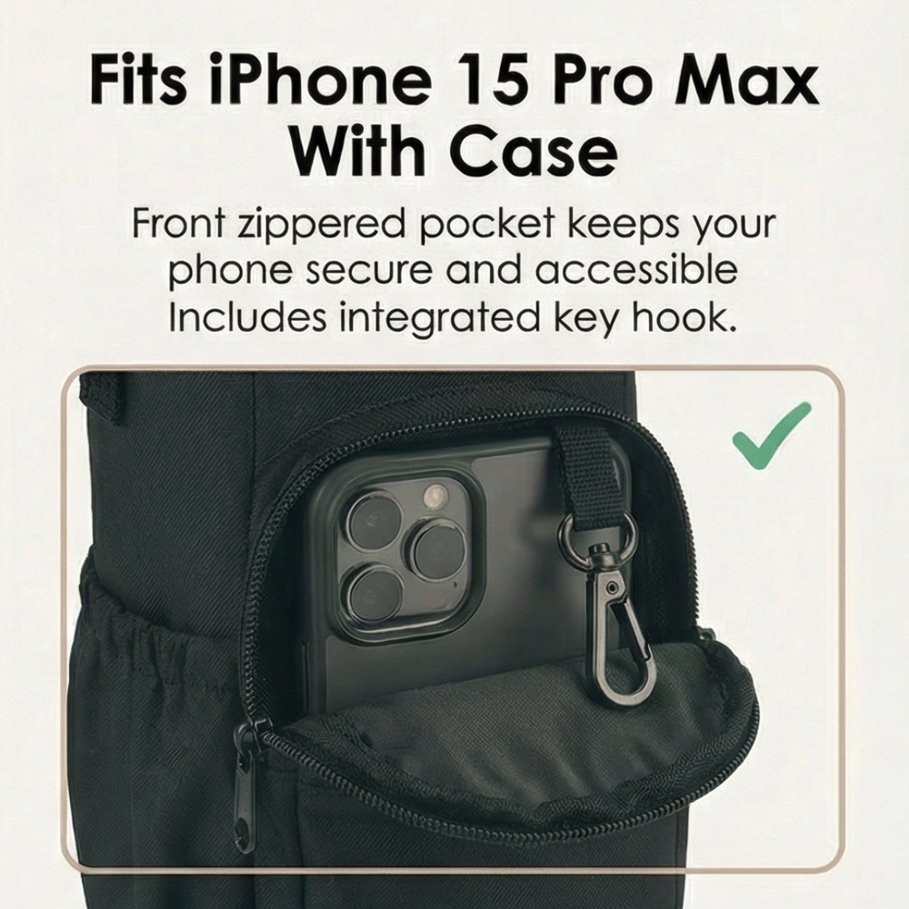 Carryvive – Insulated Water Bottle Carrier with Phone Pocket