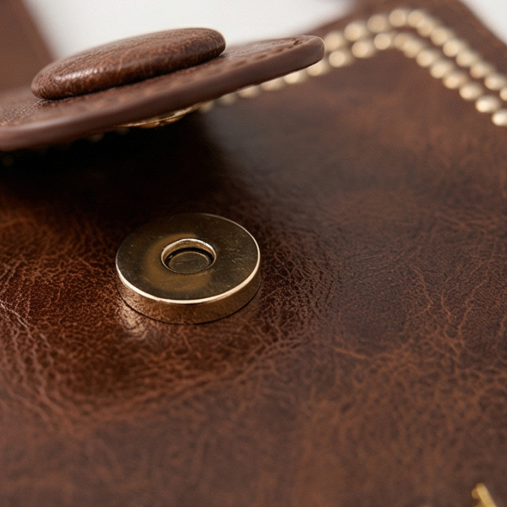 Trovata - Vintage crossbody bucket bag with artisan strap