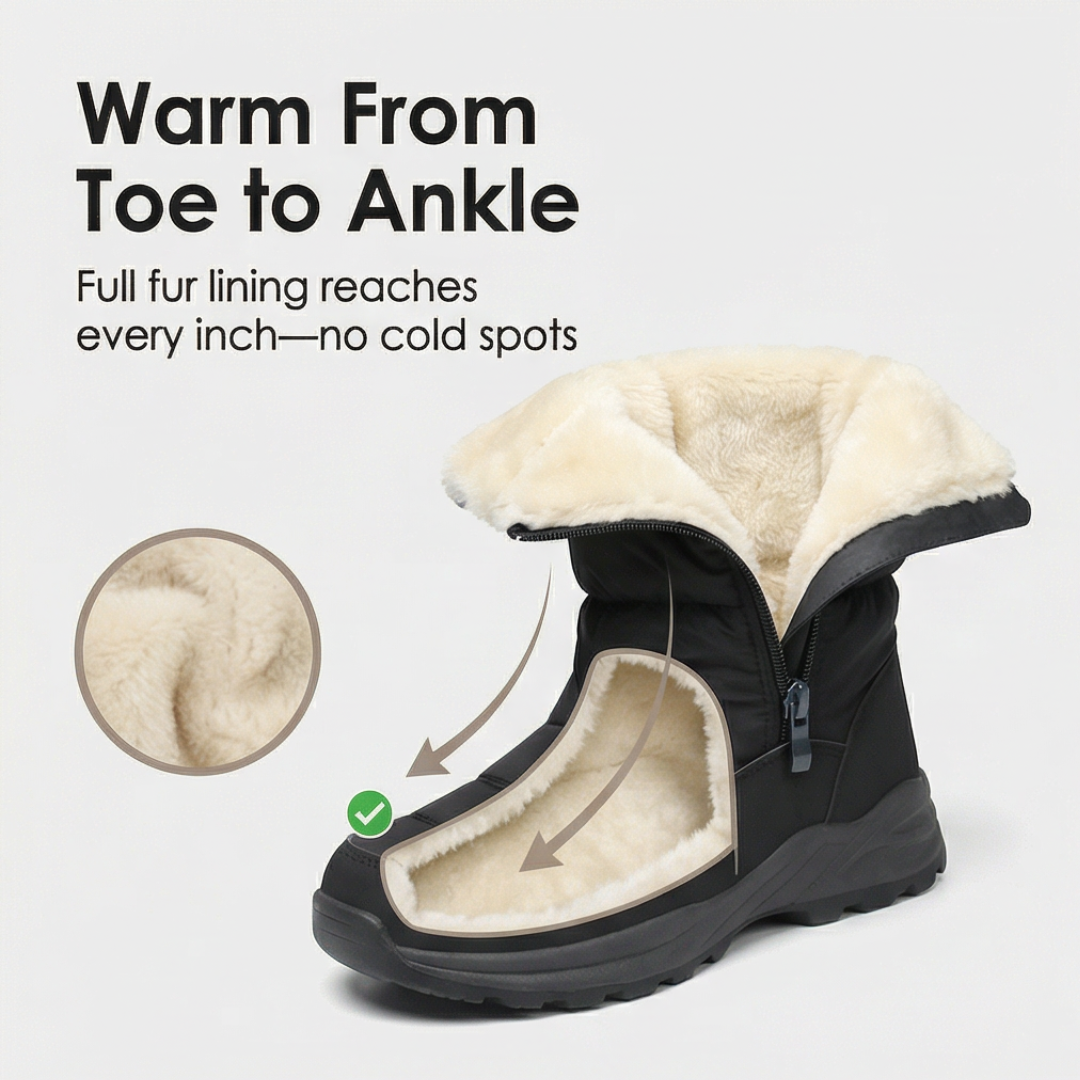 Warmstep - Women's waterproof fur lined winter boots