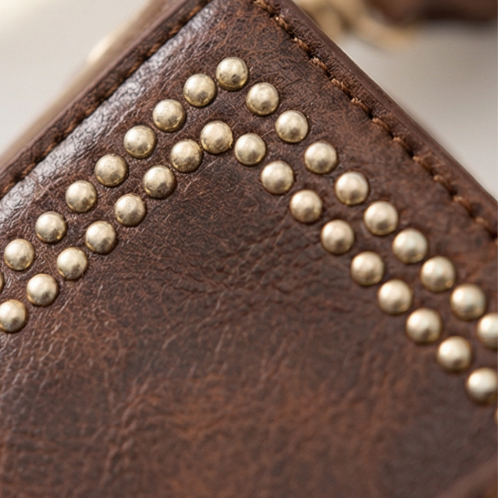 Trovata - Vintage crossbody bucket bag with artisan strap