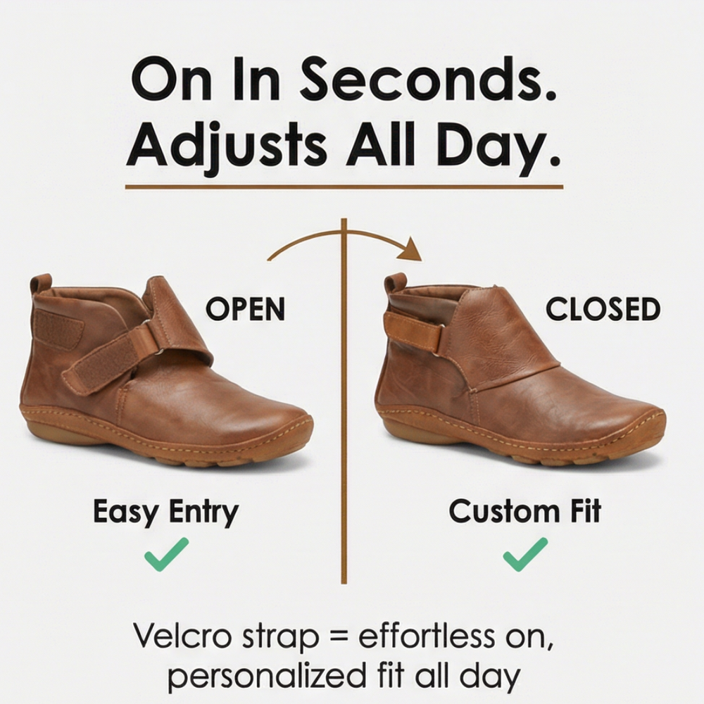 Solena - Women's adjustable ankle boots for sensitive feet