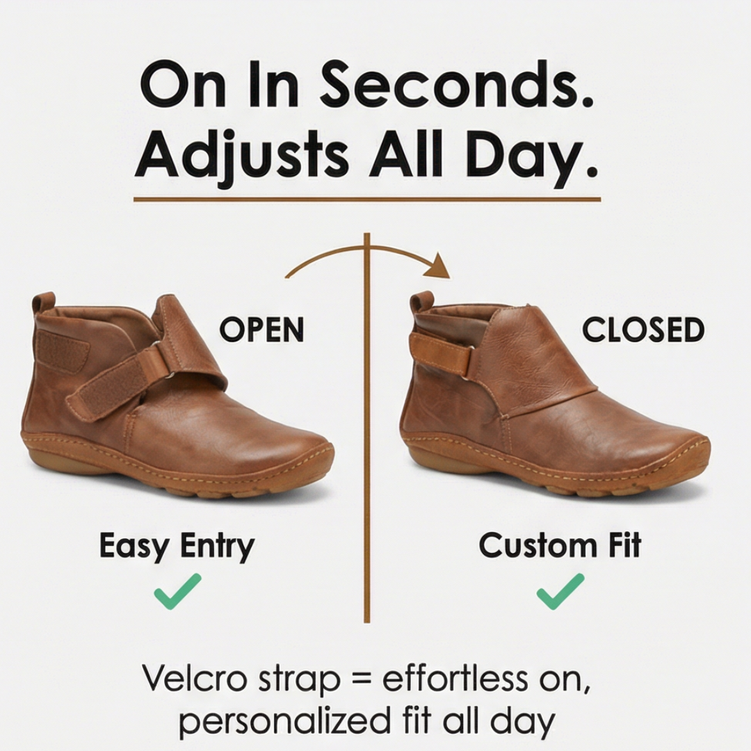 Solena - Women's adjustable ankle boots for sensitive feet