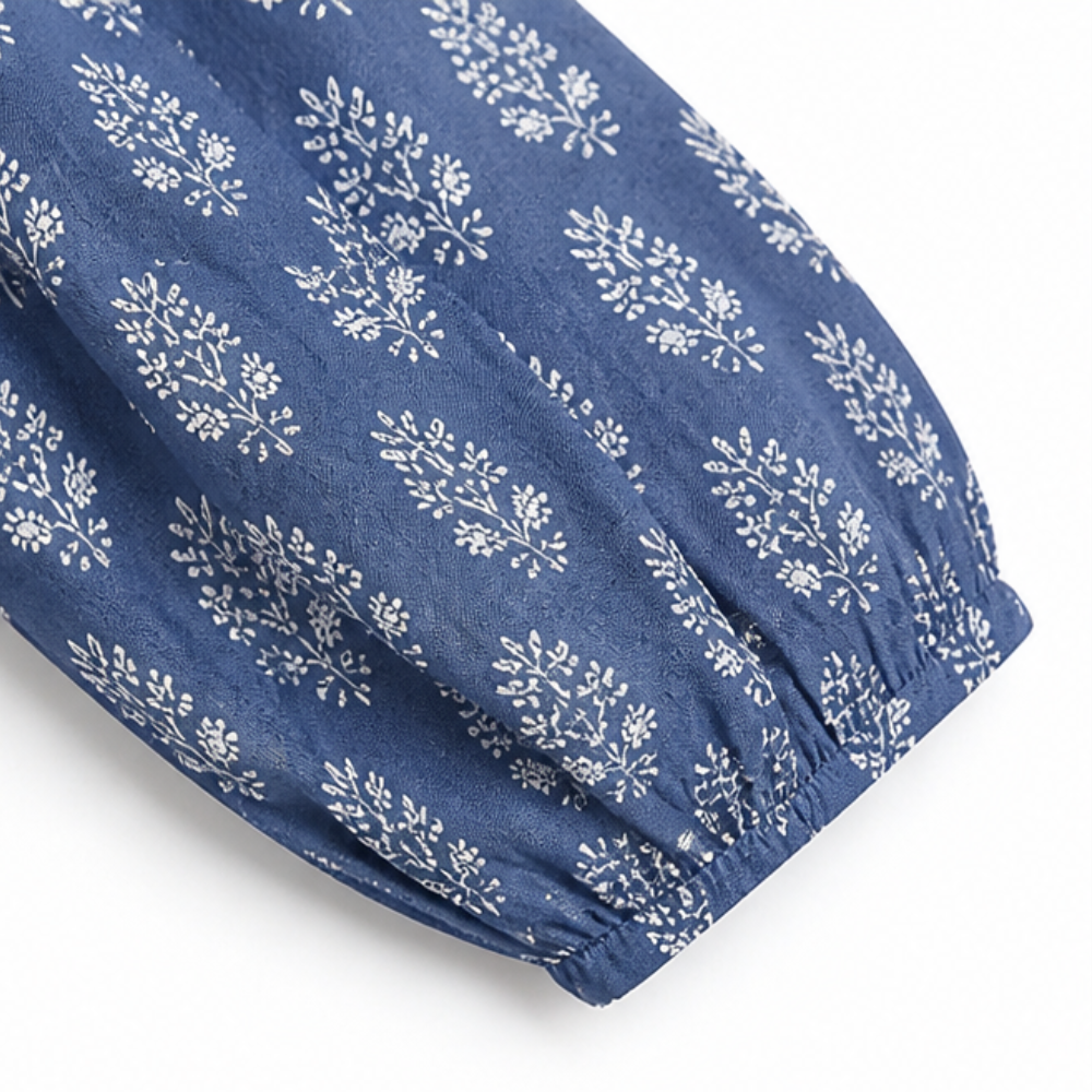 Marivell – Women's Block-Print V-Neck Summer Blouse