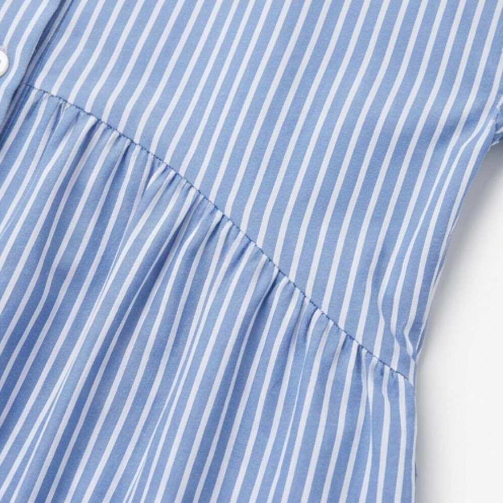 Elira – Women's Airy Striped Midi Shirt Dress