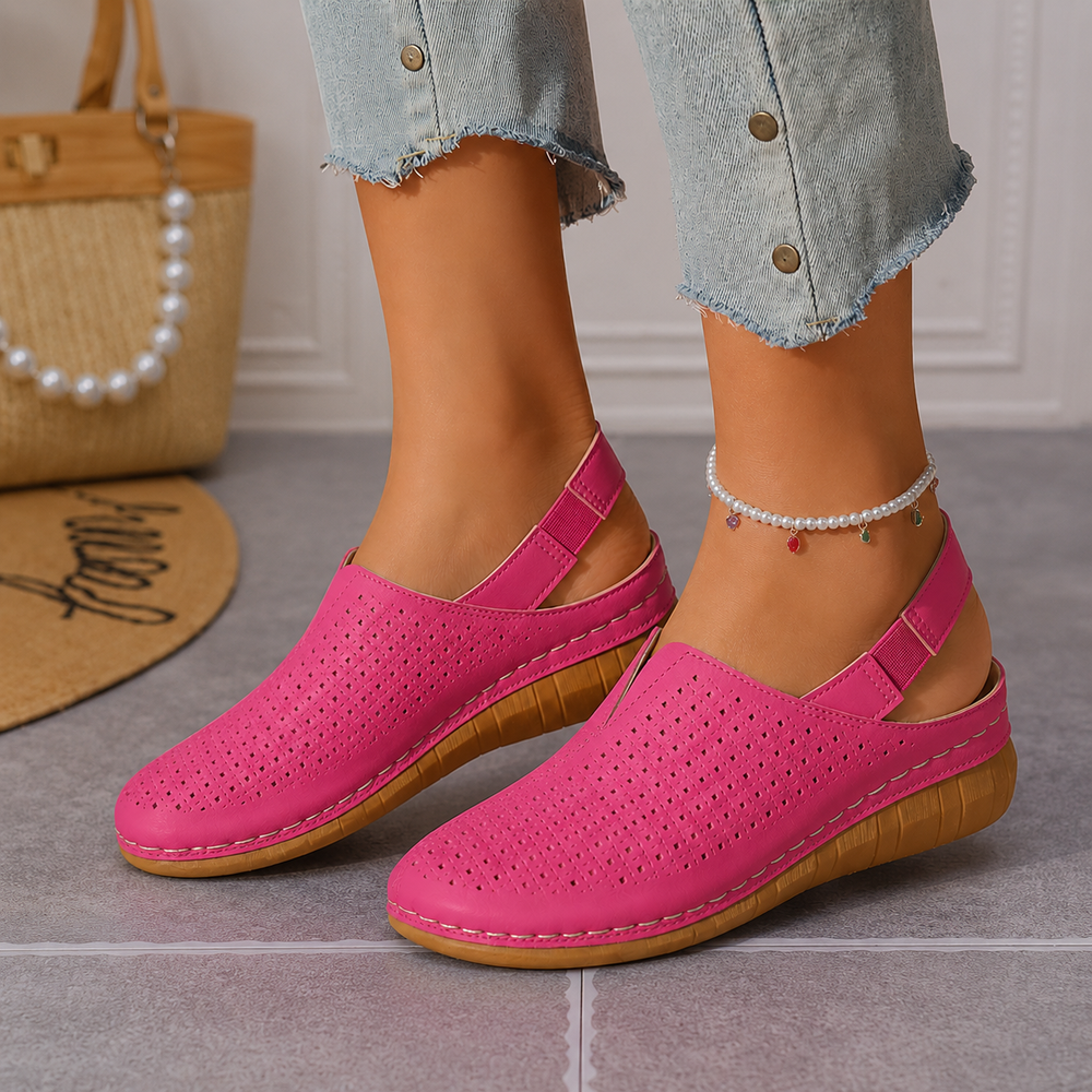 Solea™ – Women's Perforated Wedge Slingback Comfort Sandals