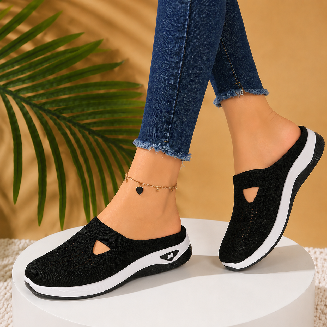 Airessa™ – Breathable Mesh Slip-On Mules with Cushioned Air Sole