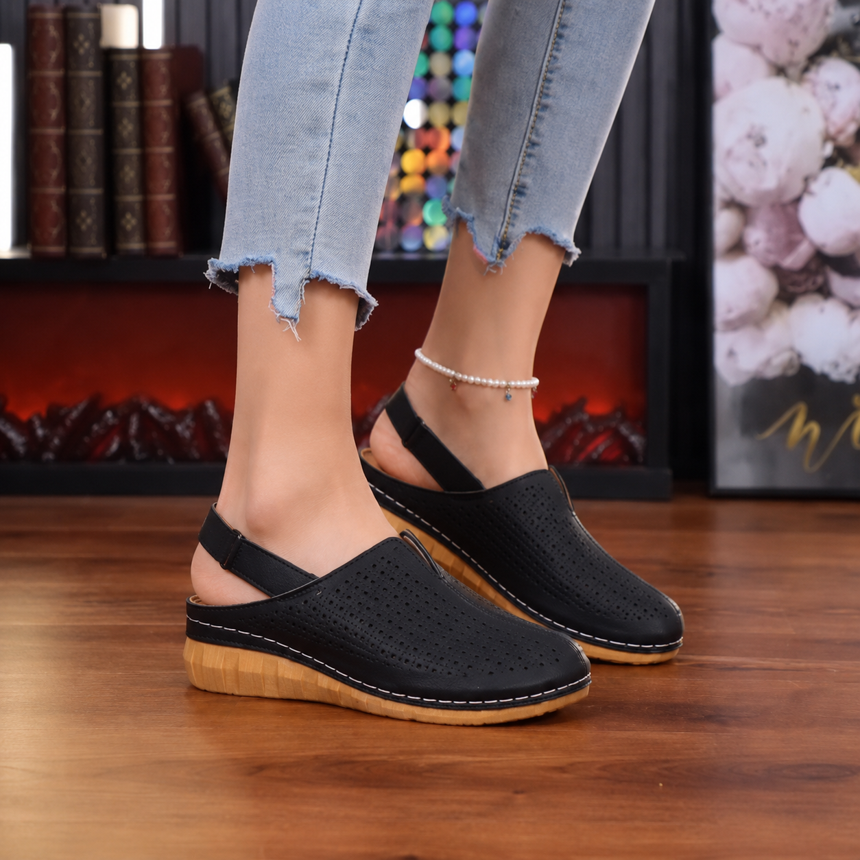 Solea™ – Women's Perforated Wedge Slingback Comfort Sandals