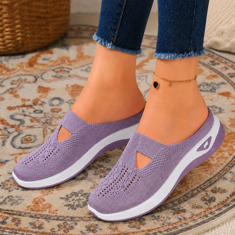 Airessa™ – Breathable Mesh Slip-On Mules with Cushioned Air Sole