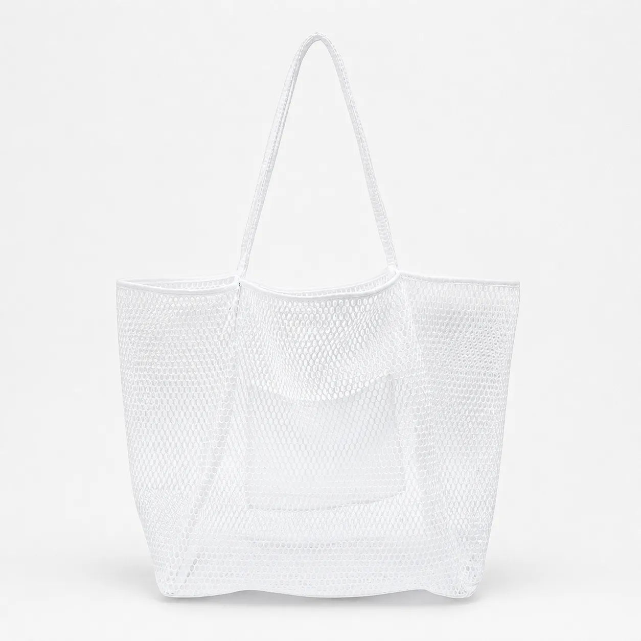 Sandfall – Mesh Beach Tote Bag with Hidden Zip Pocket, Sand Free Shoulder Bag for Women