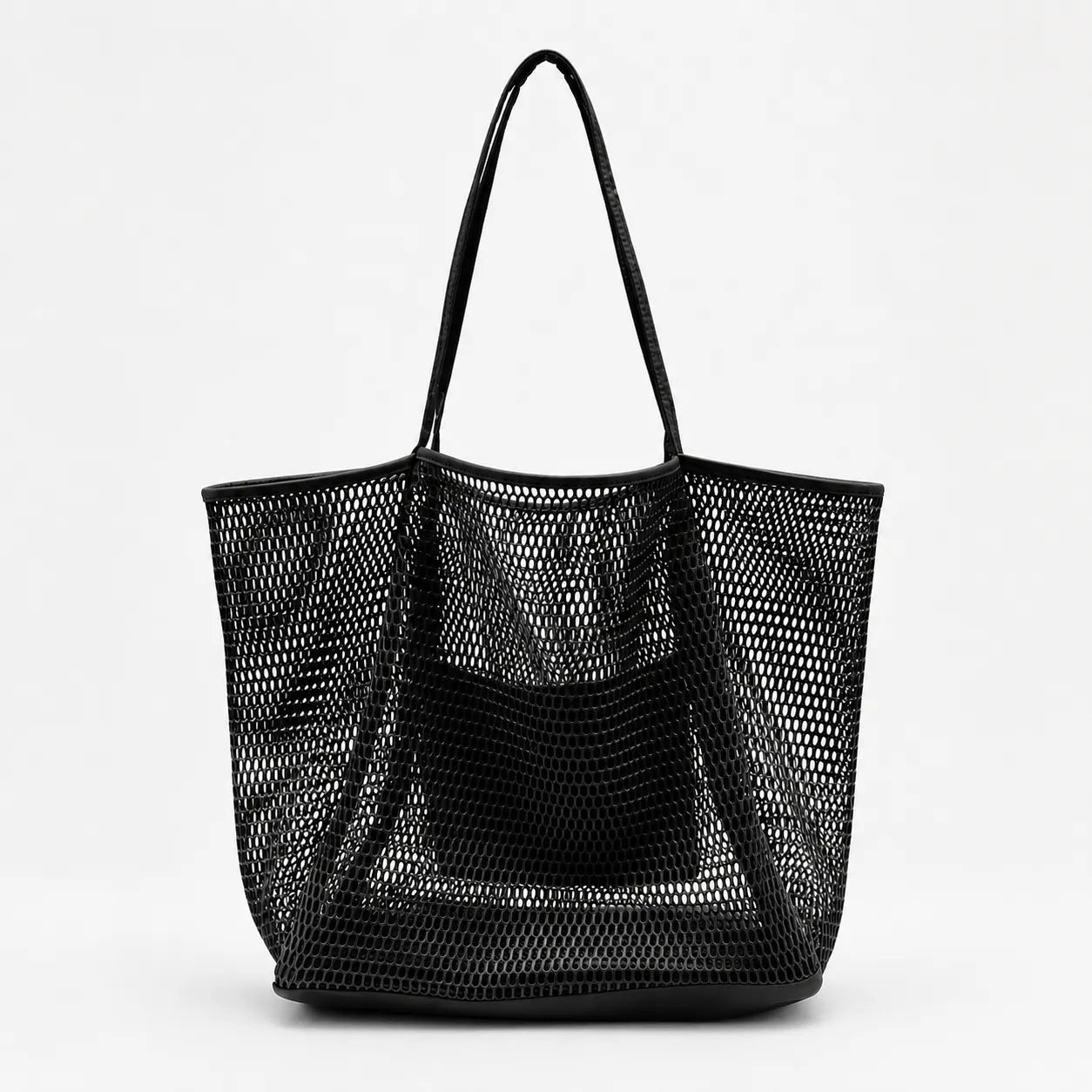 Sandfall – Mesh Beach Tote Bag with Hidden Zip Pocket, Sand Free Shoulder Bag for Women