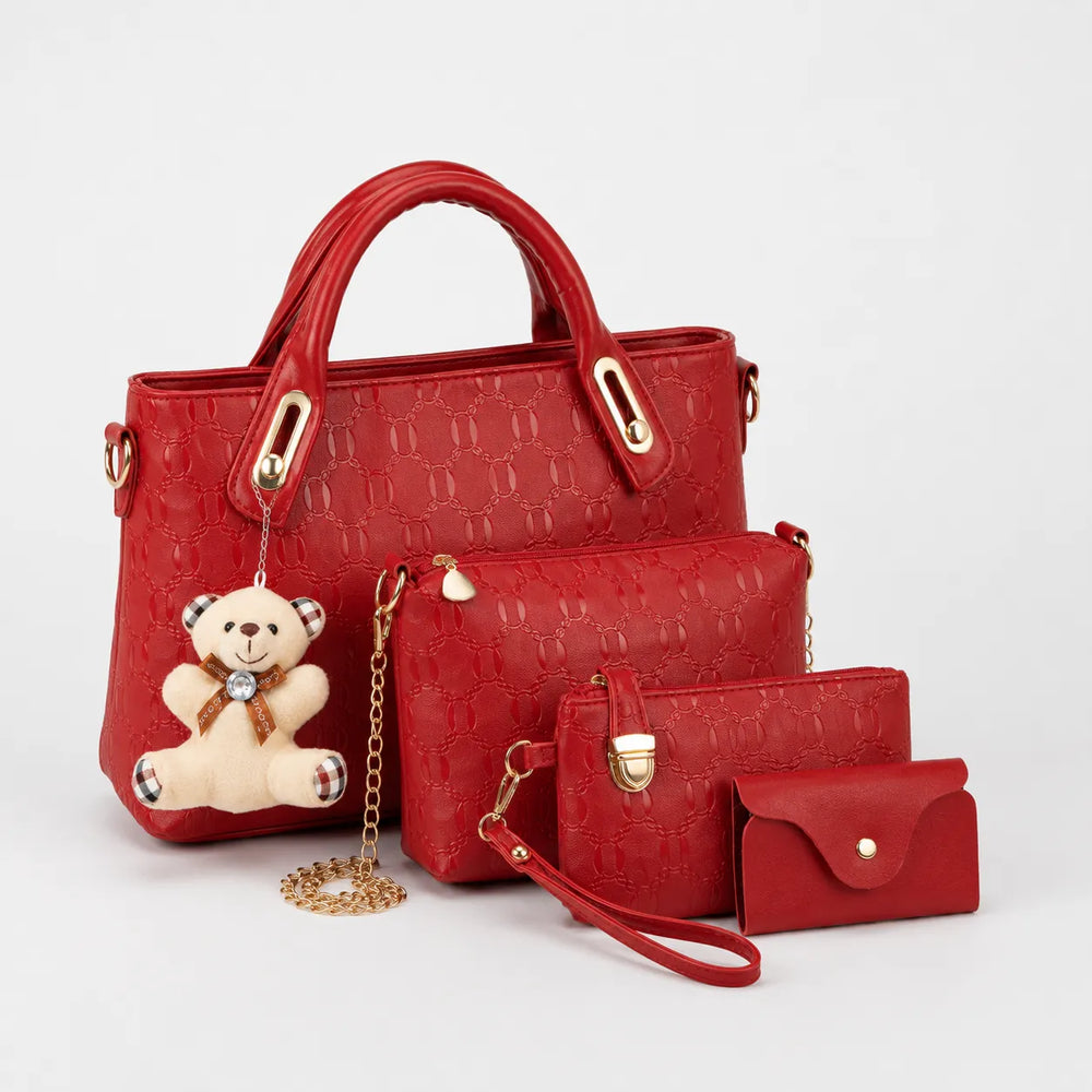 Belluna – 4-Piece Matching Handbag Set, Leather Tote Crossbody Pouch Card Holder